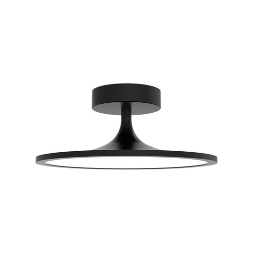 Issa 12-in Matte Black Led Semi Flush Mount | SF418012MB-UNV