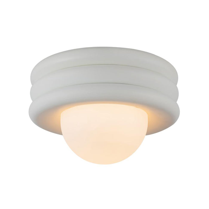 Harvey 12-in Antique White Socket Semi-flush Mount | SF426012AW