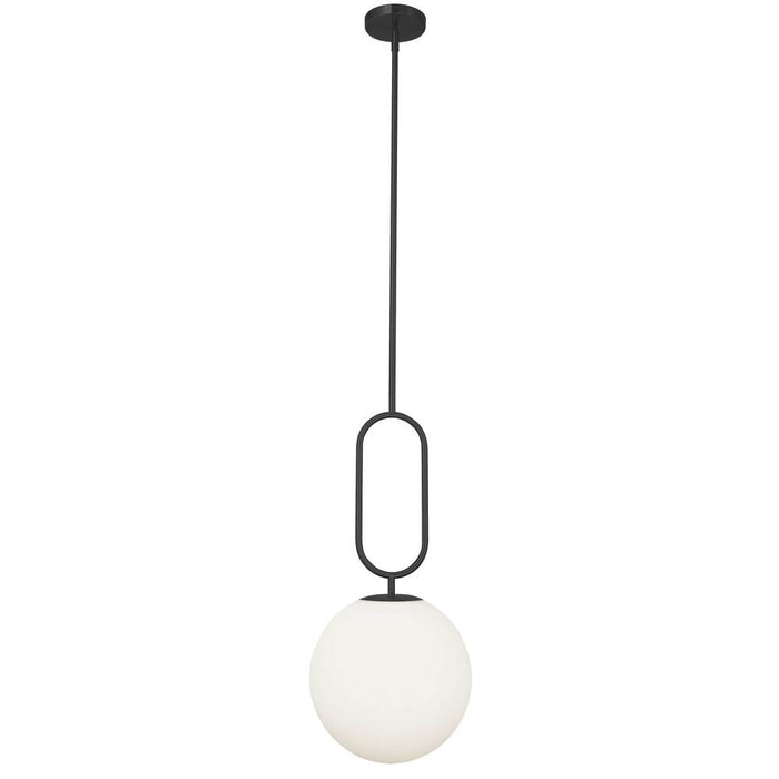 1lt Incandescent Pendant, Mb W/opal Glass | SIM-121P-MB