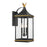 Simpson 3 Light Matte Black + Textured Gold Outdoor Sconce | SIM-803-MK-TG