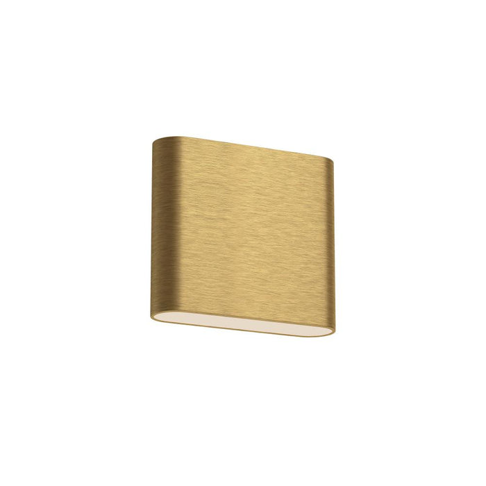 Slate 6-in Brushed Gold Led All Terior Wall | AT6506-BG