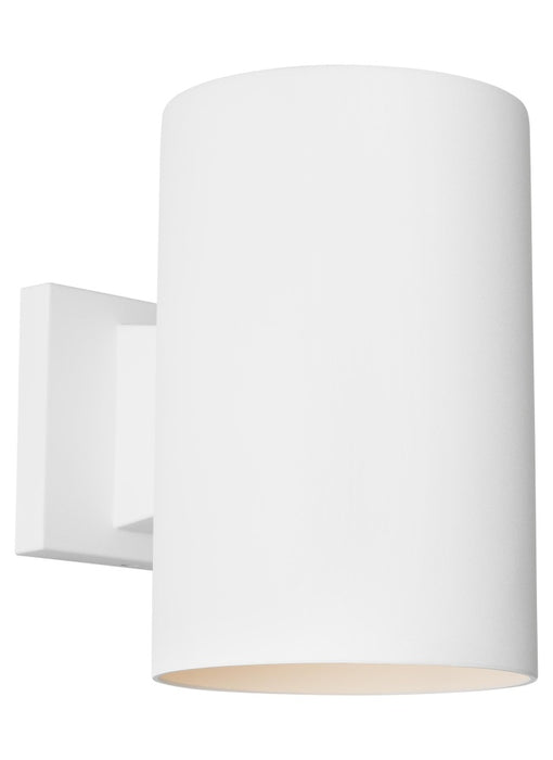 Outdoor Cylinders Medium One Light Wall Lantern | SLO1161OTW