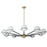 Dainolite 10 Lights Halogen Chandelier, MB/AGB with WH Opal Glass