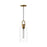 Alora Soji 5-in Aged Gold/Clear Glass 1 Light Pendant