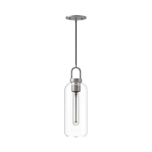 Soji 5-in Brushed Nickel/clear Glass 1 Light Pendant | PD401505BNCL