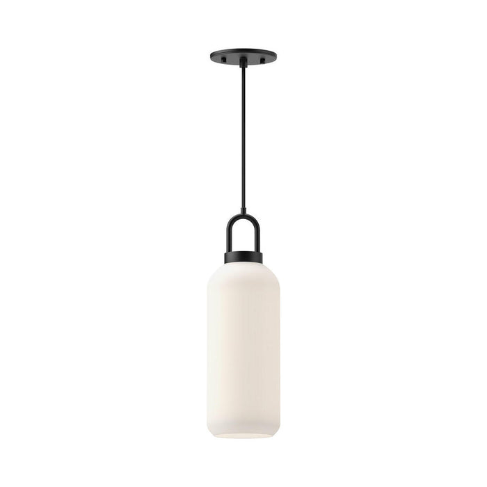 Soji 5-in Matte Black/opal Matte Glass 1 Light Pendant | PD401505MBOP