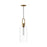 Alora Soji 6-in Aged Gold/Clear Glass 1 Light Pendant