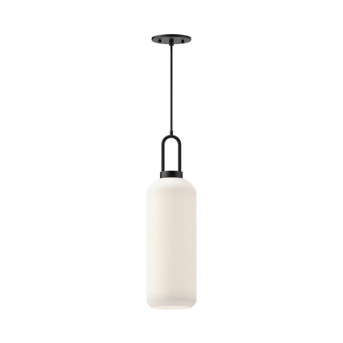 Soji 6-in Matte Black/opal Matte Glass 1 Light Pendant | PD401606MBOP