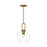 Alora Soji 8-in Aged Gold/Clear Glass 1 Light Pendant