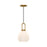 Alora Soji 8-in Aged Gold/Opal Matte Glass 1 Light Pendant