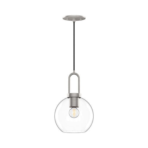 Soji 8-in Brushed Nickel/clear Glass 1 Light Pendant | PD601608BNCL