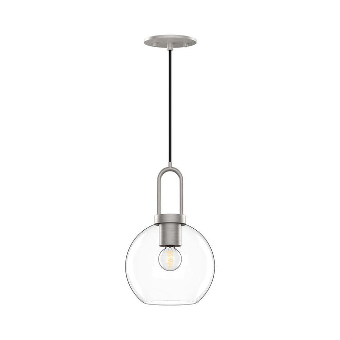 Soji 8-in Brushed Nickel/clear Glass 1 Light Pendant | PD601608BNCL