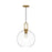 Alora Soji 10-in Aged Gold/Clear Glass 1 Light Pendant