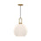 Soji 10-in Aged Gold/opal Matte Glass 1 Light Pendant | PD601710AGOP