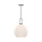 Alora Soji 10-in Brushed Nickel/Opal Matte Glass 1 Light Pendant