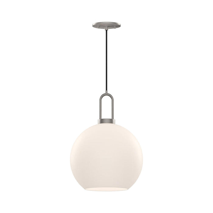 Alora Soji 10-in Brushed Nickel/Opal Matte Glass 1 Light Pendant