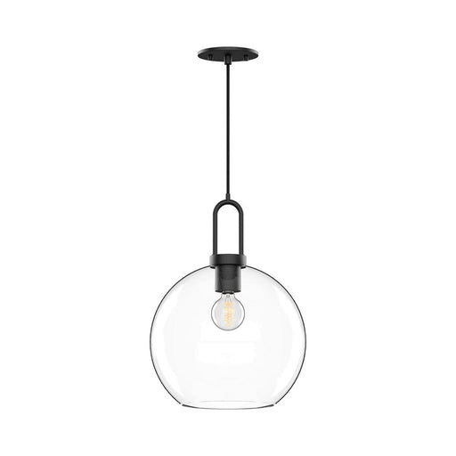 Soji 10-in Clear Glass/matte Black 1 Light Pendant | PD601710MBCL