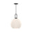 Soji 10-in Matte Black/opal Matte Glass 1 Light Pendant | PD601710MBOP