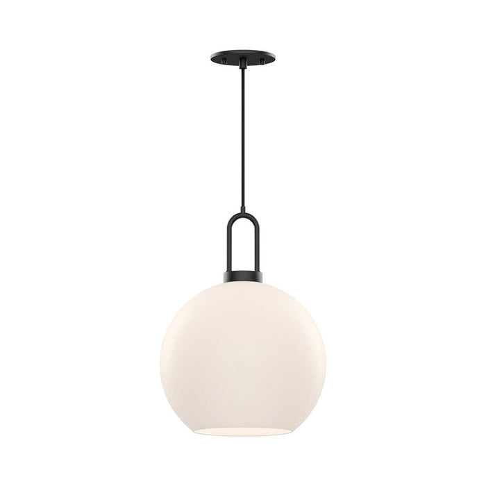 Soji 10-in Matte Black/opal Matte Glass 1 Light Pendant | PD601710MBOP