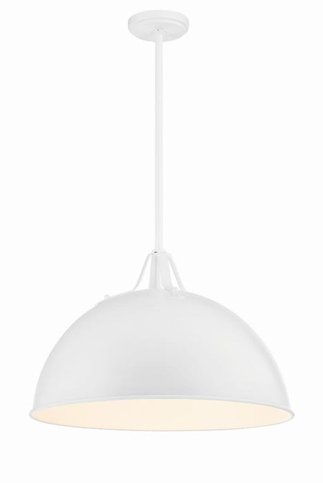 Crystorama Soto 1 Light White Pendant