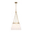 Speakeasy 18-in Aged Gold/white Linen 1 Light Pendant | PD544517AGWL