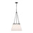 Speakeasy 18-in Matte Black/white Linen 1 Light Pendant | PD544517MBWL