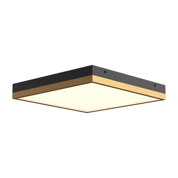 Sydney 14-in Aged Gold/matte Black Led Flush Mount | FM553214AGMB