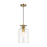 Sylvia 8-in Brushed Gold/clear Glass 1 Light Pendant | PD515408BGCL