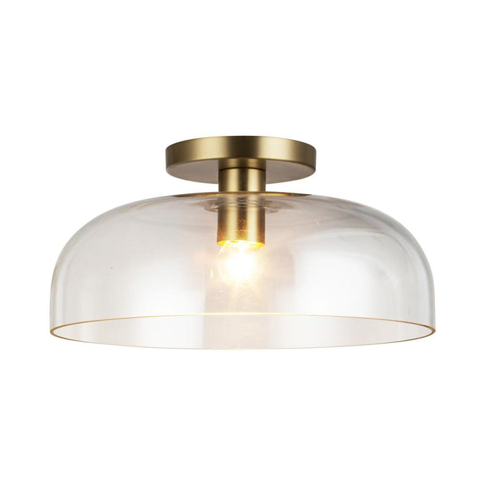 Sylvia 12-in Brushed Gold/clear Glass 1 Light Semi-flush | SF515712BGCL