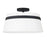  3 Light  Semi-flush Mount, Mb W/ Wh Shade | SYM-153SF-MB-WH