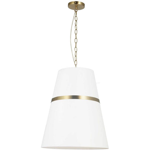  3 Light  Pendant, Agb W/ Wh Shade | SYM-183P-AGB-WH