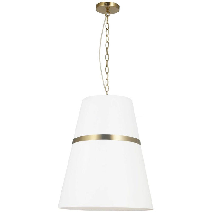 Dainolite 3 Lights Pendant,  AGB w/ WH Shade