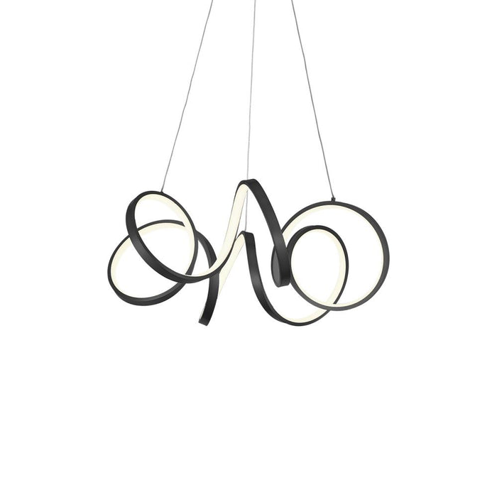 Synergy 24-in Black Led Chandeliers | CH93824-BK