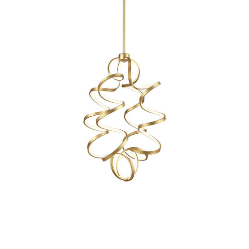 Kuzco Lighting Inc Synergy 34-in Antique Brass LED Chandeliers