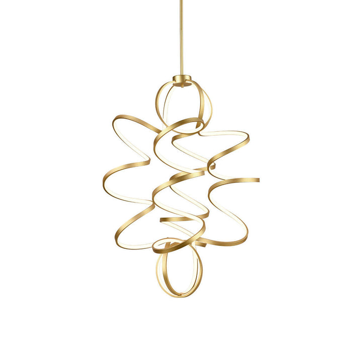 Kuzco Lighting Inc Synergy 41-in Antique Brass LED Chandeliers