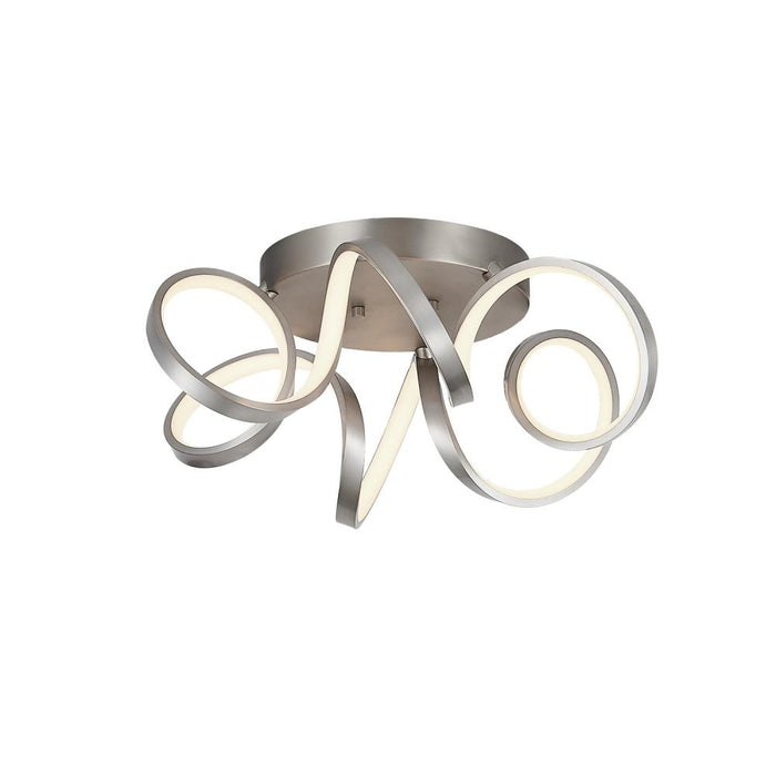 Synergy 20-in Antique Silver Led Flush Mount | FM93820-AS-UNV