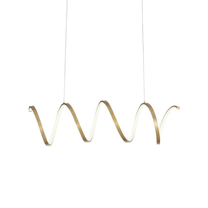 Synergy 42-in Antique Brass Led Linear Pendant | LP93742-AN