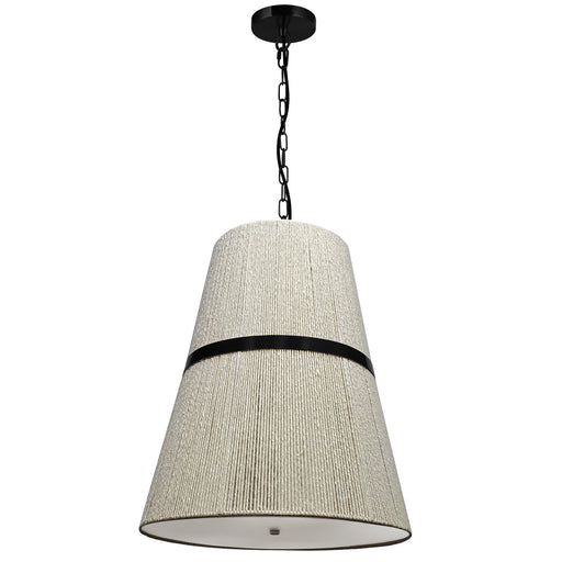  3 Light  Pendant, Mb W/ Nat String Shade | SYV-183P-MB-NAT