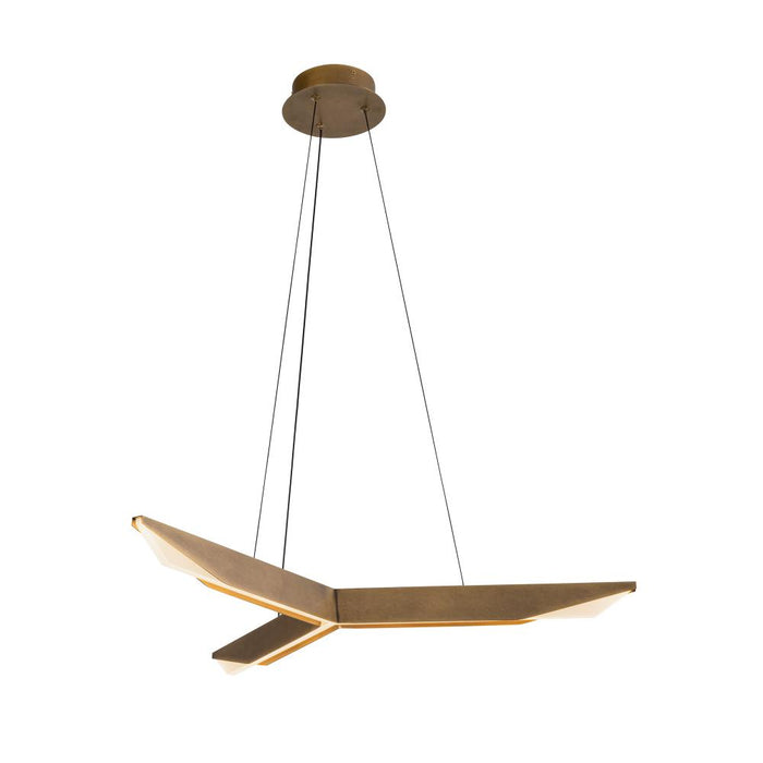 Kuzco Lighting Inc Tachi 31-in Vintage Brass LED Pendant