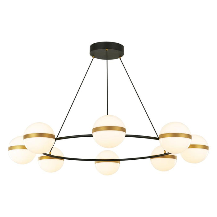 Tagliato 44-in Matte Black/brushed Gold Led Chandeliers | CH302008MBBG