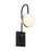 Alora Tagliato 6-in Matte Black/Brushed Gold LED Wall/Vanity