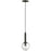 1lt Incand Pendant, Mb W/ Clr Hammered Glass | TAR-61P-MB-CL