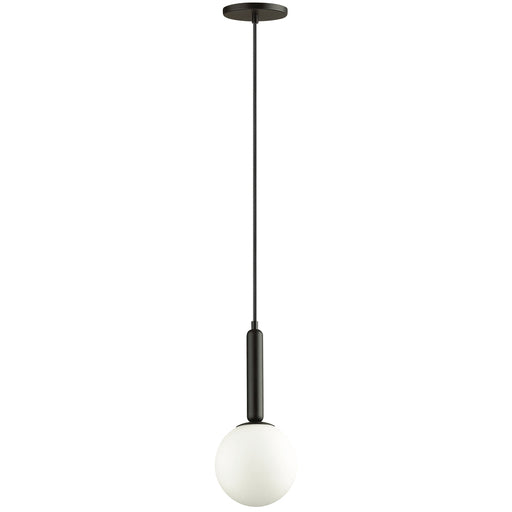 1lt Incandescent Pendant, Mb W/ Wh Glass | TAR-61P-MB-WH