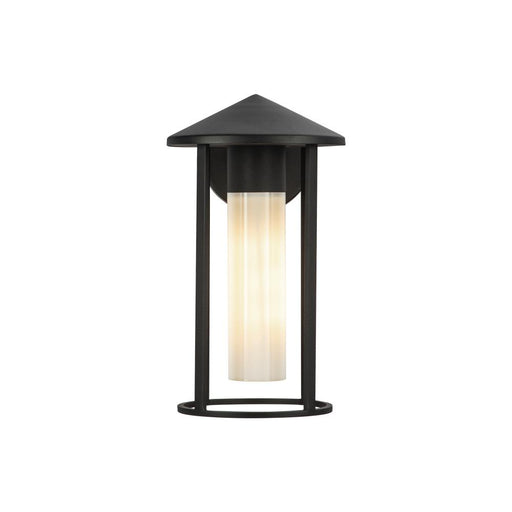 Tenko 12-in Black/glossy Opal Glass 1 Light Exterior Wall | EW526312BKGO
