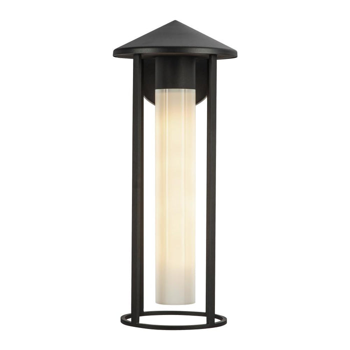 Tenko 18-in Black/glossy Opal Glass 1 Light Exterior Wall | EW526318BKGO