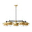 Tetsu 38-in Brushed Gold/clear Glass 5 Lights Chandeliers | CH475138BGCL