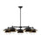 Alora Tetsu 38-in Matte Black/Clear Glass 5 Lights Chandeliers