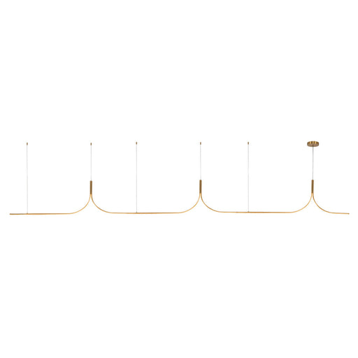 Thread 15-ft Gold Dimmable Led Linear Pendant With Remote Driver | LP17915-BG-UNV-010-RT