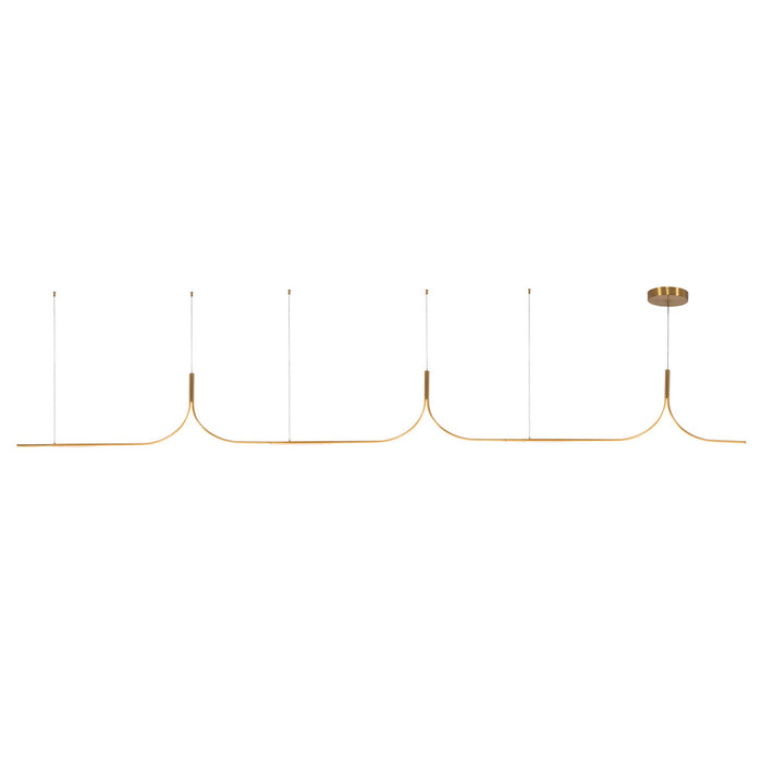 Thread 15-ft Gold Dimmable Led Linear Pendant | LP17915-BG-UNV-010