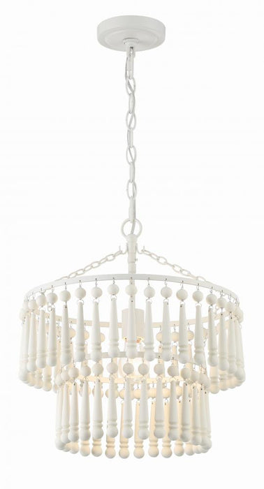 Crystorama Tiana 1 Light Matte White Pendant